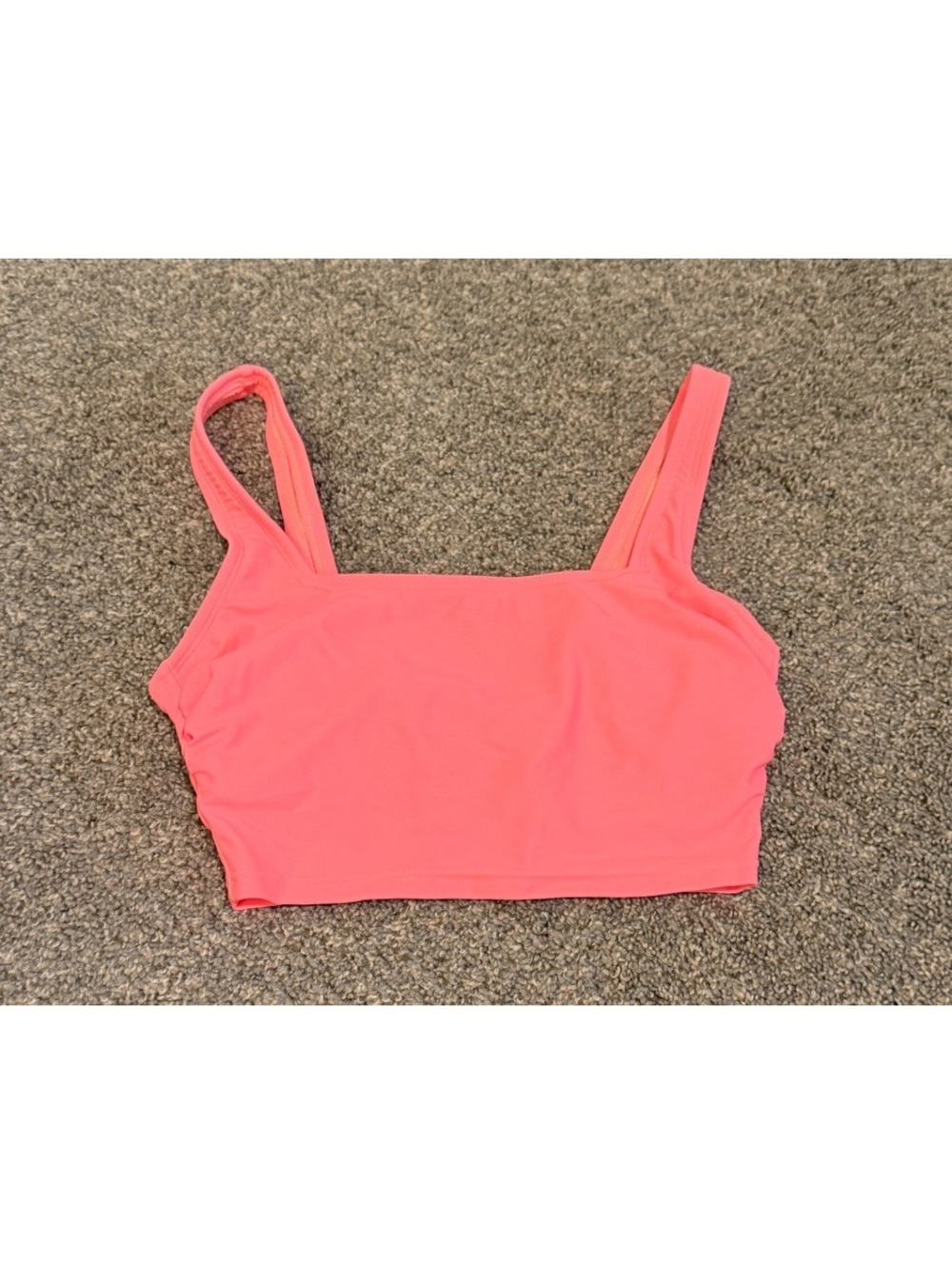 Shade & Shore Women’s Medium Coral Pink Longline Bikini Top